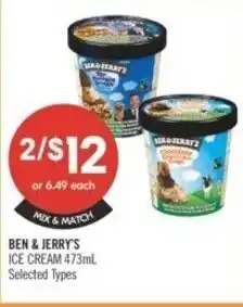 Shoppers Drug Mart Ben & Jerry's ice cream offer