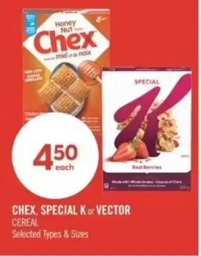 Shoppers Drug Mart Chex, special k or vector cereal offer