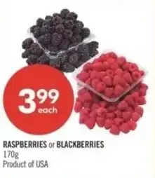 Shoppers Drug Mart Raspberries or blackberries offer