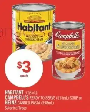 Shoppers Drug Mart Habitant, campbell's, heinz offer