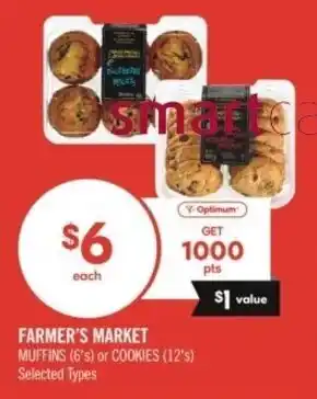 Shoppers Drug Mart Farmer's market muffins or cookies offer