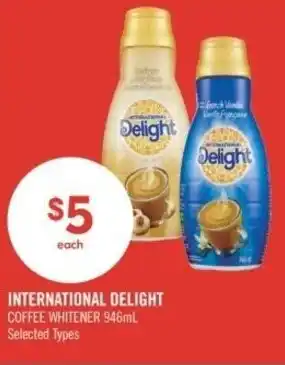 Shoppers Drug Mart International delight coffee whitener offer