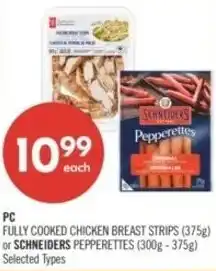 Shoppers Drug Mart PC fully cooked chicken breast strips offer