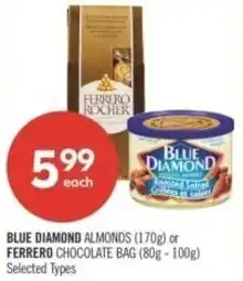 Shoppers Drug Mart Blue diamond almonds offer