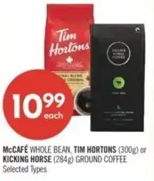 Shoppers Drug Mart MCcafe whole bean and Tim Hortons offer