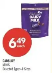 Shoppers Drug Mart Cadbury minis offer