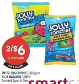 Shoppers Drug Mart Twizzlers gummies and Jolly Rancher Candy offer