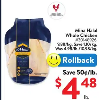 Walmart Mina Halal Whole Chicken offer