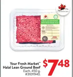 Walmart Your Fresh Market Halal Lean Ground Beef offer