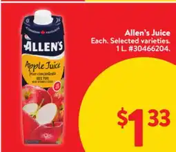 Walmart Allen's Juice offer