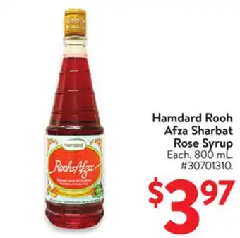 Walmart Hamdard Rooh Afza Rose Syrup offer