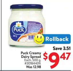 Walmart Puck Creamy Dairy Spread offer