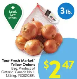 Walmart Your Fresh Market Yellow Onions offer