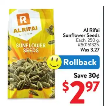 Walmart Al Rifai Sunflower Seeds offer