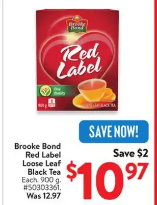 Walmart Brooke Bond Red Label Loose Leaf Black Tea offer