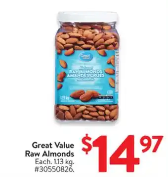 Walmart Great Value Raw Almonds offer