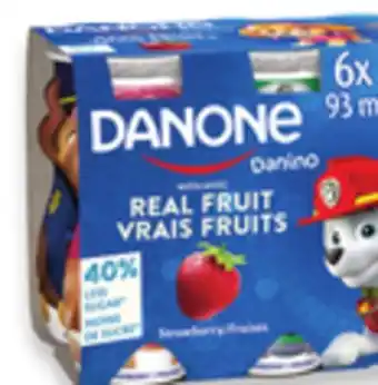 Walmart Danone Danino Drinkable Yogurt 6 x 93 mL offer