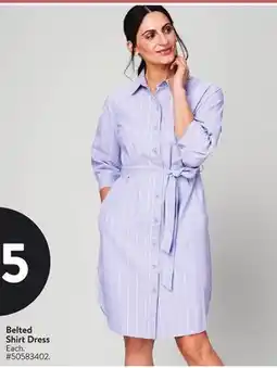 Walmart Belted Shirt Dress offer