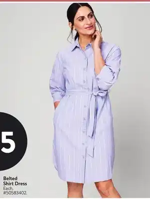 Walmart Belted Shirt Dress offer