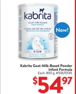 Walmart Kabrita Goat Milk-Based Powder Infant Formula offer