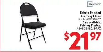 Walmart Fabric Padded Folding Chair offer