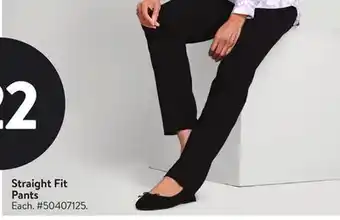 Walmart Straight Fit Pants offer