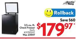 Walmart chest Freezer 3.5-cu ft offer