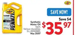 Walmart Synthetic Motor Oil offer