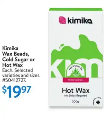 Walmart Kimika Wax Beads, Cold Sugar or Hot Wax offer