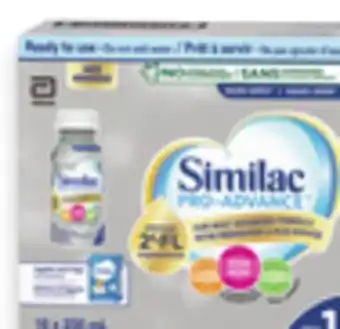 Walmart Similac Pro-Advance Step 1 Ready-to-Feed Bottles offer