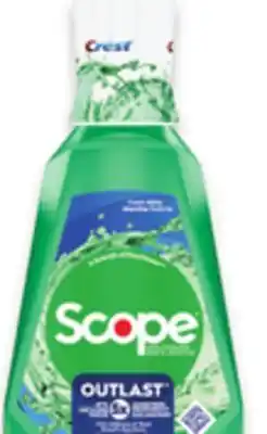 Walmart Scope Outlast Rinse 1 L or Crest 3D White Advanced Toothpaste 135 mL offer