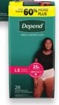 Walmart Depend Underwear Value Pack offer