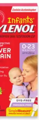 Walmart Infants' 24 mL Tylenol Fever and Pain Relief offer