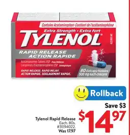 Walmart Tylenol Rapid Release offer