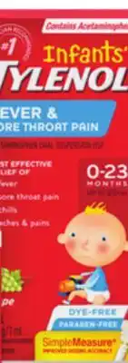 Walmart Infants' Tylenol Fever & Sore Throat 24 ml or Children's Complete 100 ml offer