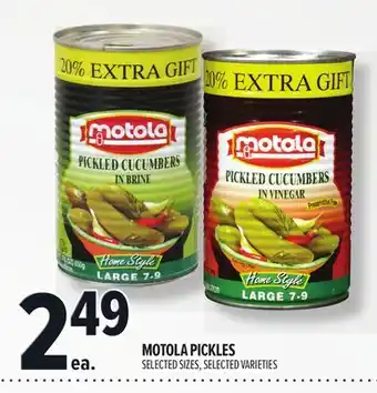 Metro MOTOLA PICKLES offer