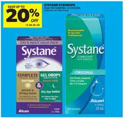 Real Canadian Superstore SYSTANE EYEDROPS, 15/20/30 ML offer