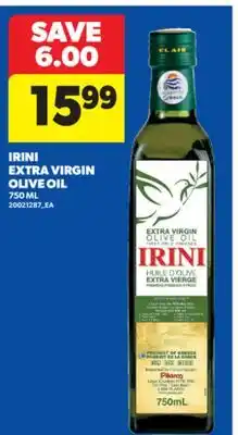 Real Canadian Superstore IRINI EXTRA VIRGIN OLIVE OIL, 750 ML offer