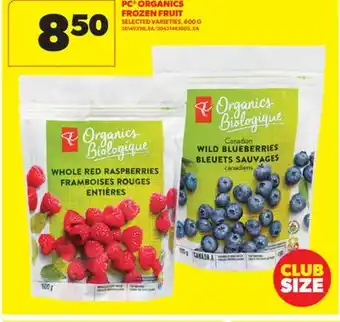 Real Canadian Superstore PC ORGANICS FROZEN FRUIT, 600 G offer