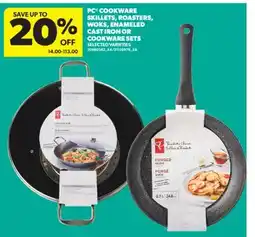 Real Canadian Superstore PC COOKWARE SKILLETS, ROASTERS, WOKS, ENAMELED CAST IRON OR COOKWARE SETS offer