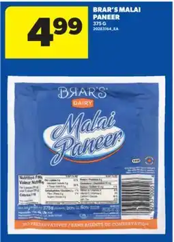 Real Canadian Superstore BRAR'S MALAI PANEER, 375 G offer