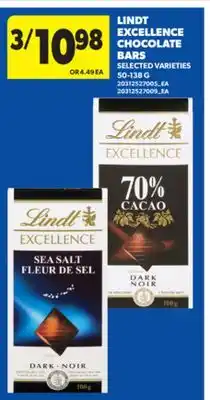 Real Canadian Superstore LINDT EXCELLENCE CHOCOLATE BARS offer