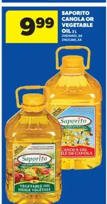 Real Canadian Superstore SAPORITO CANOLA OR VEGETABLE OIL, 3 L offer