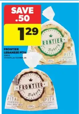 Real Canadian Superstore FRONTIER LEBANESE PITA, 330 G offer