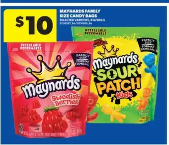 Real Canadian Superstore MAYNARDS FAMILY SIZE CANDY BAGS, 814/816 G offer