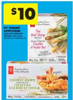 Real Canadian Superstore PC SHRIMP APPETIZERS, 294-454 G offer