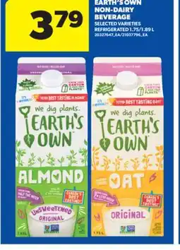 Real Canadian Superstore EARTH'S OWN NON-DAIRY BEVERAGE, 1.75/1.89 L offer