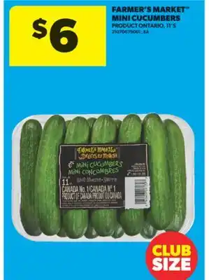 Real Canadian Superstore FARMER'S MARKET MINI CUCUMBERS, 11'S offer