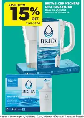 Real Canadian Superstore BRITA 6-CUP PITCHERS OR 3-PACK FILTER offer