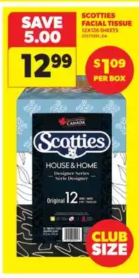 Real Canadian Superstore SCOTTIES FACIAL TISSUE, 12X126 SHEETS offer